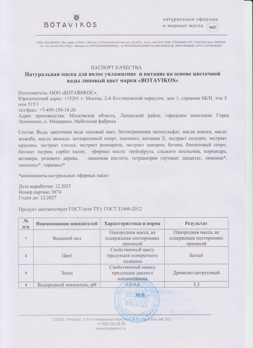 Паспорт №122025